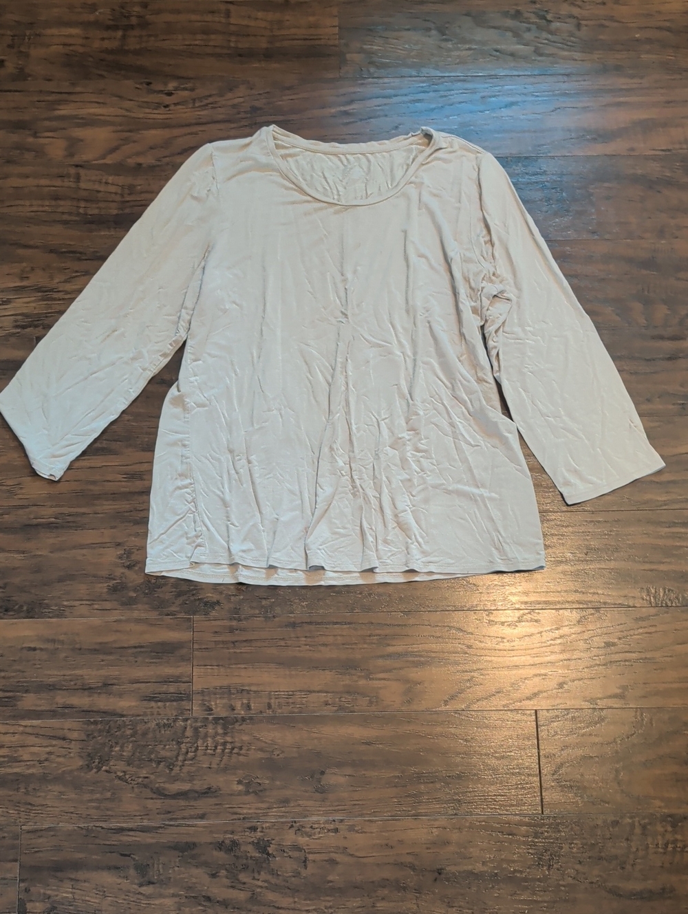 Women's Relaxed Long-Sleeve Tee in Light Cream